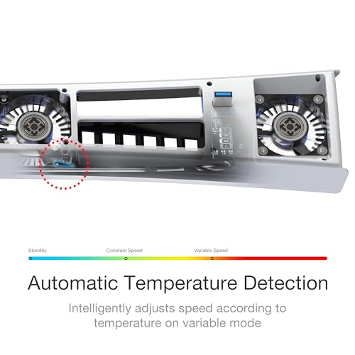 Image of MEQI 4-Fan Cooling Fan for PS5 Pro, Quiet Adjustable Speed Cooler, Auto On Off, LED Light & USB Hub Efficient Cooling Accessories, Not for PS5 2020 /Slim Version 2023