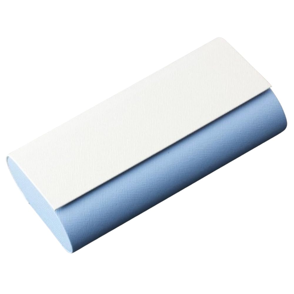 Gardenskill Unisex White-Blue Hard Shell Double Glasses Case | Protective Dual Eyeglasses Box For 2 Pairs Of Spectacles Sunglasses Shades | Portable Eyewear Specs Casing Pouch For Men Women Children (White-Blue)