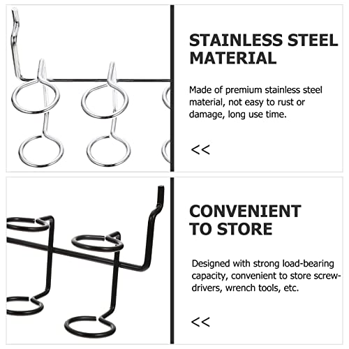 DOITOOL 4 pçs ganchos Pegboard sortidos suportes de ferramentas multianéis Pegboard suportes de chav