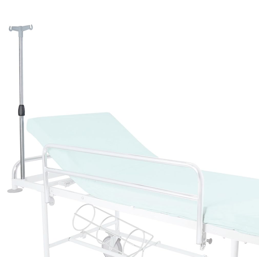Asta flebo in alluminio ? 2 ganci in plastica per Barella Pronto Soccorso da Corsia BC100 Moretti
