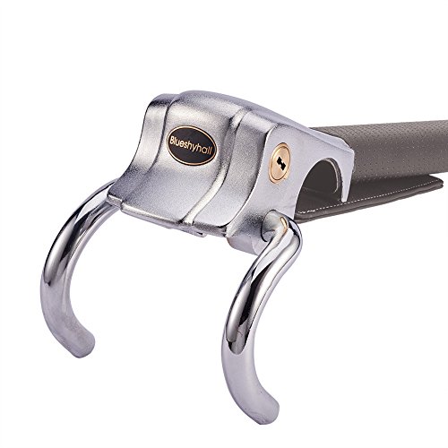 Blueshyhall Car Steering Wheel Lock,Anti-Theft Locking Devices for Auto Car Vehicle Truck SUV,Grey