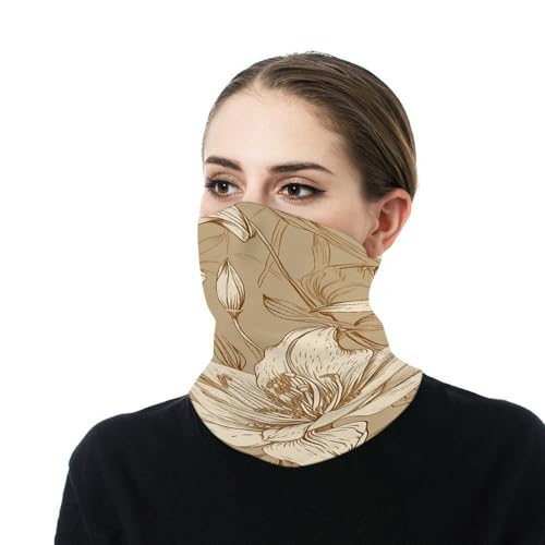 Mascarilla Beige con Dibujo Lineal para Clima Frío, Cuello Tubular, Pañuelo Cortaviento para Hombre y Mujer, Balaclava Elástica para Motocicleta, Ciclismo, Esquí y Más miniatura 7