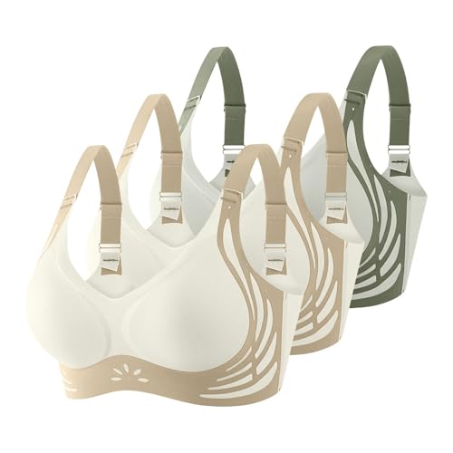Soporte de garganta para mujer sin armaduras sin costuras con gorros fijos y apoyados efecto push up y modelador de gran tamaño y cómodo diseño para un mantenimiento firme y una silueta GA, blanco, M