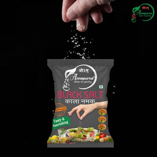 Image of Annapurna Black Salt (Kala Namak) 100g | Natural Mineral-Rich Kala Namak | Tangy Flavor | Ideal for Raita, Chaat & Salads | No Added Colors | Pack of 1