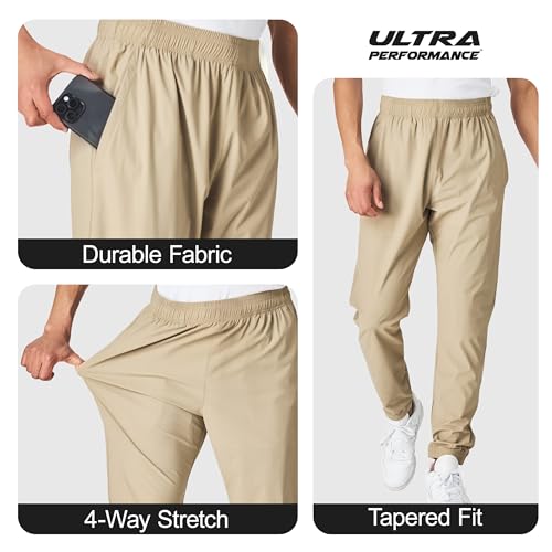 Ultra Performance Men's Athletic Jogger Pants – Stretch Nylon Gym Pants, Active Workout Joggers with Pockets for Men2