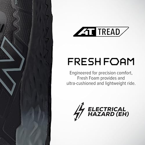 New Balance New Balance Fresh Foam Cremorne Composite Toe Safety Shoes for Women - Non Slip, Electrical Hazard - Wide, Black, Low Rise