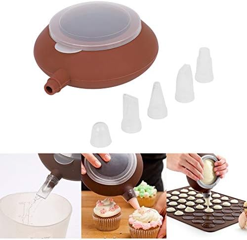 Silicone Macaron Kit Baking Mould Set of Pastry Baking Mat and Decorating Piping Pot Cream Cake