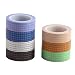 7 Rolls Grid Washi Tape Set 10M(33ft) Colorful Writable Paper Adhesive Masking Tapes 15MM(3/5in) Width Sticky Paper Tape for DIY Scrapbooking Decoration Crafts Decor Labels Arts Book Designs
