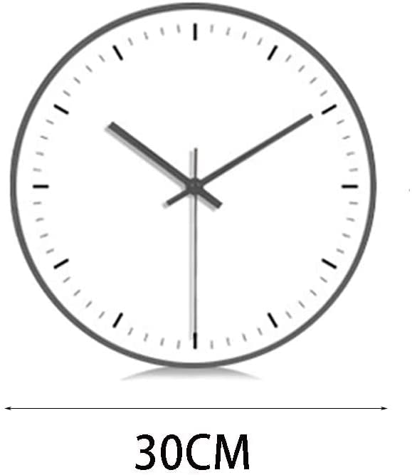 Horloge Murale Ronde Marron de Mode Simple pour Déco Maison