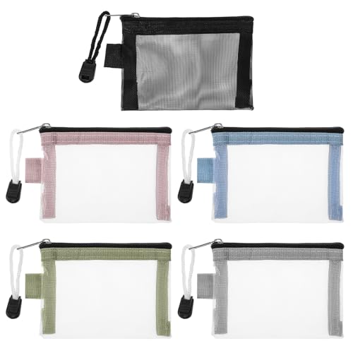 5 Pack Small Zipper Pouch,3