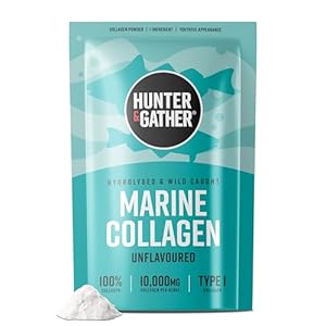 Hunter & Gather Wild-Caught Hydrolyzed Unflavored Marine Collagen Peptides Powder 10.6 Oz – Hair, Skin, Nails & Muscle Support | 100% Recyclable Resealable Pouch – Keto, Carnivore, Paleo