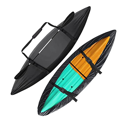 DTLEO Fundas Almacenamiento para Kayak Universal Cubierta Canoa 420D Oxford Impermeable UV Resistente para La Pesca, Barco, Kayak, Canoa, Almacenamiento al Aire Libre Protector,5.6to6m Cover