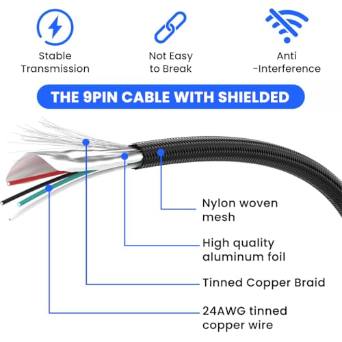 Image of ZORBES USB Internal Header Extension Cable, USB 2.0 /3.0 Motherboard Extension Cord for Front Panel & Internal Device Connection, 15cm No Tangle Nylon Braided Cord