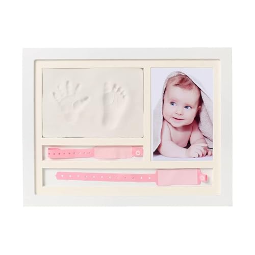Babyin Kit de Souvenir pour bébé Empreinte Main ou Pieds avec Cadre en Bois New Boring baby's imprime les souvenirs des bandes de bébé et de la mère Cover