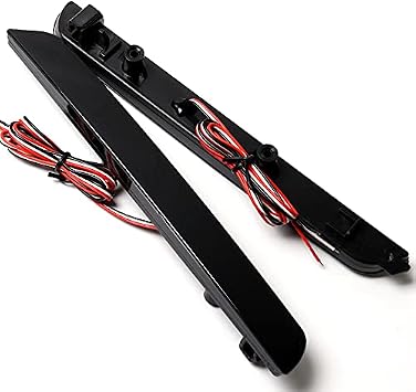 EPARTS 1 Pair Smoke Lens Red LED Rear Bumper Brake Light Bumper Reflector Tail Stop Lamps Compatible With 2004-2009 Mazda 3 Mazdaspeed 3
