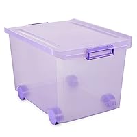 Set 3 Cestini Impilabili TATAY 20L Con Coperchio - Grigio, Per Spazzatura O Ripostiglio - Foto 4