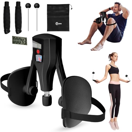 Multifunctional Thigh Trainer Kegel Exerciser, Adjustable 0-132lbs Resistance Hip Trainer with Leg Straps, Handles, Jump Rope, Kegel Trainer for Thighs, Pelvic Floor, and Postpartum Rehabilitationut