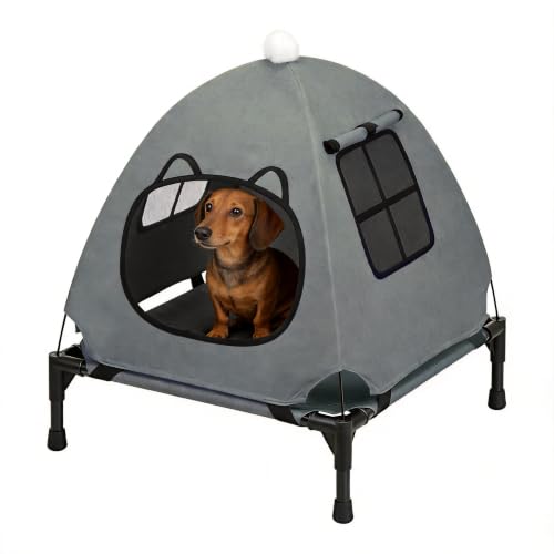 Nockovi Anti-Anxiety Open Elevated Pet Hammock Bed Tent House - Quick Setup
