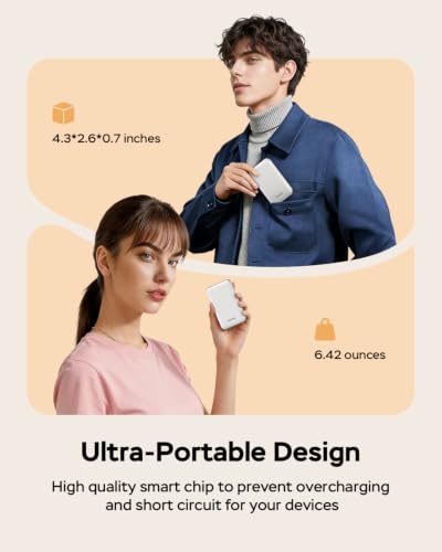 Image of GOODaaa Portable Charger, 10000mAh Power Bank Built in Cables, 3 Outputs 1 Inputs for All Mobile Devices Slim Charging Bank, Small Thin Phone Charger, Airline Approved Travel Slim Compact Battery Pack