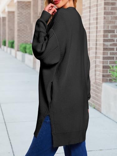 HDLTE Long Cardigan Sweaters for Women – Oversized Chunky Open Front Cardigans Cashmere Coat Jacket Trendy Fall Outfits 20244