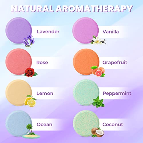 Calmnfiz Shower Steamers Aromatherapy 8 Pack Bath Bombs Essential Oil Self Care Mother's Day, Birthday Gift For Men And Women Who Have Everything #TOP3