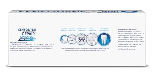 Image of Sensodyne Toothpaste Repair and Protect | Tooth Paste for Daily Sensitivity Protection, Long-lasting Relief | Combo Pack - 200gm (100gm x 2) | Fresh Taste | Dentist Recommended