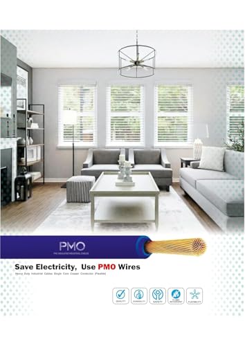 Image of Super PMO PVC Insulated Copper Wire, 90 m, Single Core Flexible Cable for Domestic and Industrial Use (BLUE, 1.00 SQ MM)