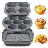 Vinino Silicone Air Fryer Accessories Set, BPA free, Fits 5‑8QT Air Fryers