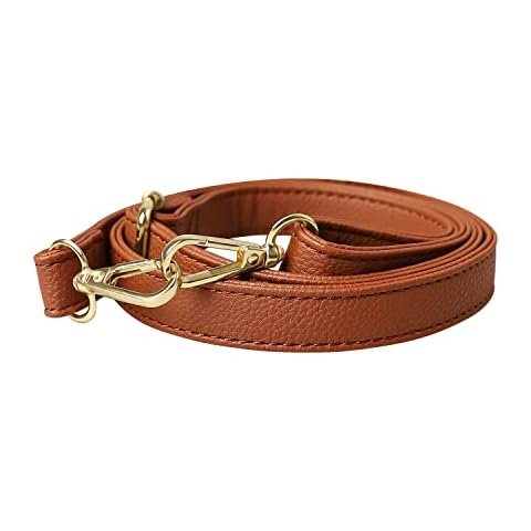 Full Grain Leather Purse Strap Replacement Crossbody, Adjustable Microfiber Bag Strap for Handbag, Shoulder Strap with Metal Swivel Hooks for Purse Making - 0.7 Inch Wide Cover