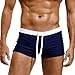 Produktbild Domee Herren Badehose Badeshorts Schwimmhose Boxer Tasche Reißverschluss Sommer Dunkelblau L