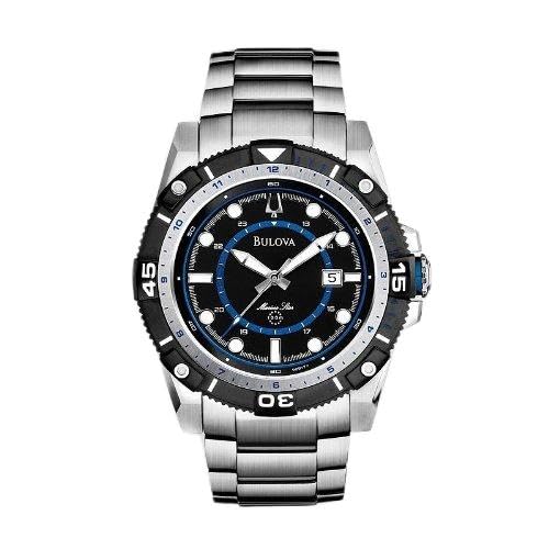 �u���[�o Bulova Marine Star Two Tone Stainless Steel Watch - 98B177 - Men ���v �r���v [���s�A���i]