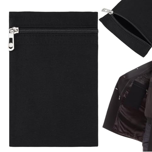 Ancsttu Innentaschen für Mäntel | Diebstahlschutz Tasche mit Reißverschluss,Einnähbare Seitentasche Zum Annähen | Für Jacken Mäntel Sweatshirts Hemden Morgenmäntel Kapuzenpullover Pullover