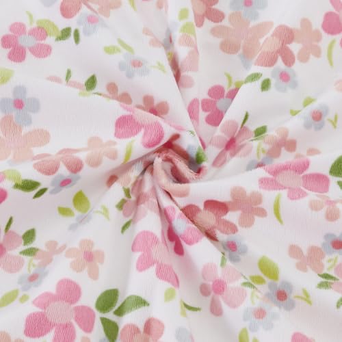Image of CREVENT 30''X40'' Cute Cozy Fluffy Warm Baby Blanket for Girls Boys Infants Toddlers' Bedding /Crib /Cot /Stroller, Baby Shower Birthday Newborn's Gift - Wildflower