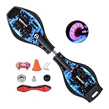 Tmore Deluxe Junior Caster Board with 360-degree Casters, with Illuminating Wheels, Fun and...