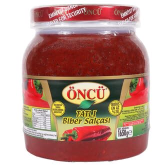 Oncu Mild Pepper Paste, Turkish, 4.08 Lb