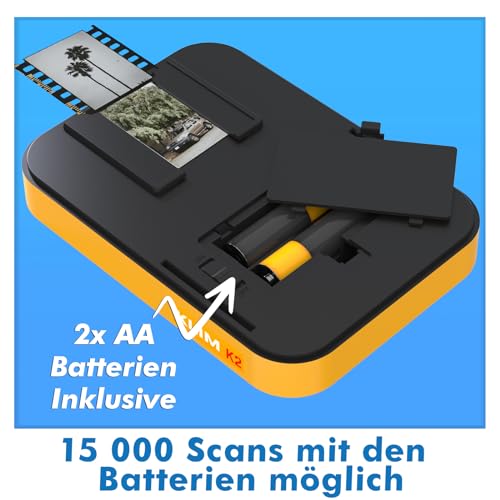 KLIM K2 Mobile Film Scanner 35mm + NEU + Positiv- & Negativ- Dia Scanner + Fotoscanner zum digitalisieren + Diascanner + Deine eigene Entwicklungsstation zu Hause + Dias selbst digitalisieren