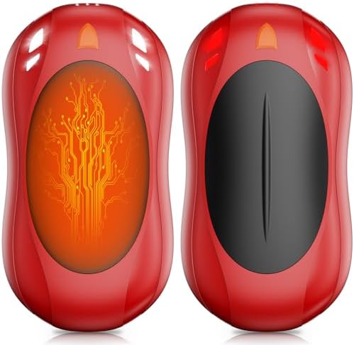 2 Pack Hand Warmers Rechargeable, 6000mAh AI Smart Chips Hand Warmers, Long Lasting Portable Heater for Christmas Xmas, Golf, Hunting Gear, Camping Accessories