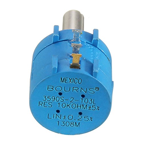 Daoki® 5Pcs 3590S-2-103L 10K Ohm Bourns Rotary Wirewound Precision Potentiometer Pot 10 Turn #TOP4