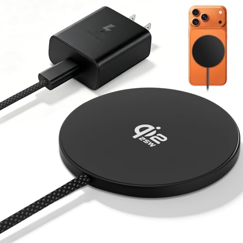 FEEKI Mag Safe�[�d�� 25W Qi2�F�� �}�O�l�b�g�� ���C�����X�[�d�� �}���[�d �Ή�iPhone17/16�V���[�Y(iOS 26�o�[�W�����ȍ~) �����y�� �ߔM�ی� �Z���ی�@�\�t�� �Ή� iPhone15/14/13/12�V���[�Y��An