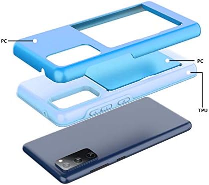 Asuwish Phone Case for Samsung Galaxy S20 FE Gaxaly S 20 FE 5G UW 6.5 inch with Screen Protector Cover and Card Holder Stand Hybrid Cell Glaxay S20FE5G S20FE 20S Fan Edition 4G G5 Women Men Blue