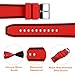 HARFINGTON Silicone Watch Bands 24mm Width Soft Quick Release Rubber Watch Band for Men Women Red Black
