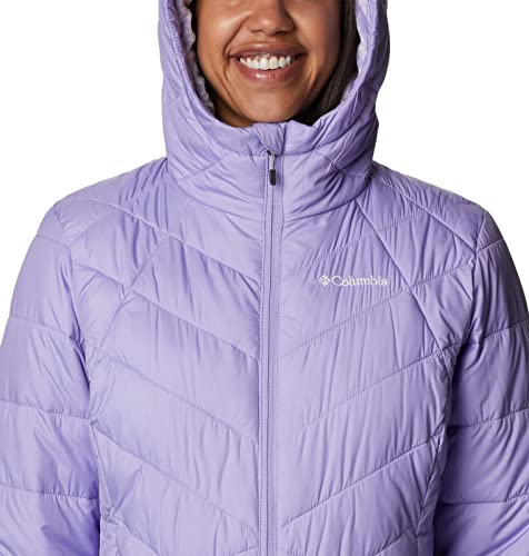 Image of Columbia Women's Omni-Heat Reflective Heavenly Hooded Hiking & Trekking Down Standard Length Jacket