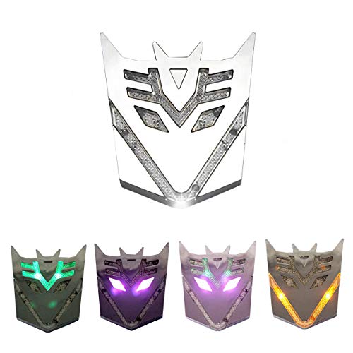 HengJia Auto Parts Car Solar energy LED Transformers Metal 3D Emblem, led Styling Warning Lamp-Decepticons