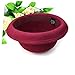 BESTYASH Women's Roll-up Brim Wool Dome Hat for Fall and Winter Fashionable Lady Bowler Wine Red Soft and Breathable Material for Daily Wear