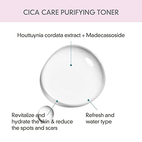 [Rovectin] Cica Care Purifying Toner - Soothing Facial Toner For Sensitive And Irritated Skin With Houttuynia Cordata Extract And Madecassoside (8.8 Fl. Oz) #TOP1
