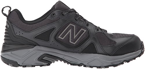 New Balance Men's 481V3 Water Resistant Cushioning Trail Running Shoe, Black/Grey, 10.5 4E US