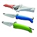 Kuhn Rikon 21270 Kinderkitchen Rüstmesser, 18/8 Edelstahl, Weiss, Blau & Grün
