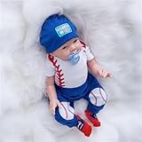 iCradle Real Life 22inch 55cm Reborn Baby Doll Soft Silicone Baby Boy Doll Toy for Ages 3+
