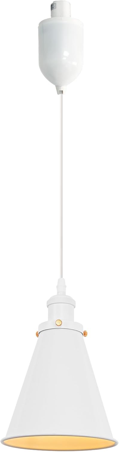 Kiven H-Type Track Lighting, 3-Light Modern Halo Track Pendant Light with Built-in Cable Wrapper Metal Lampshade, H Track Light Pedant Adjustable Length for Bedroom Kitchen Shop,Silver Finish