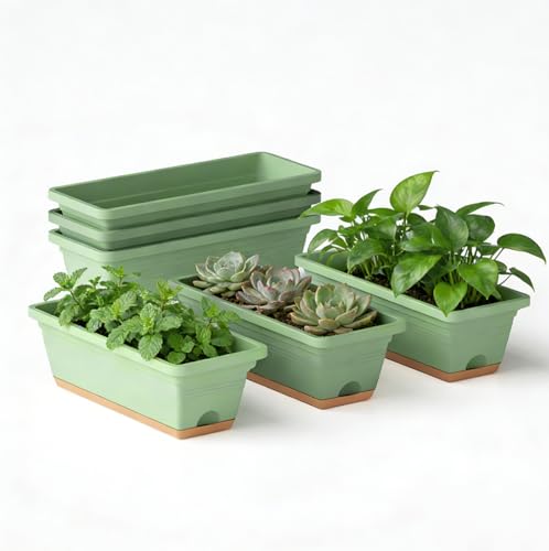 LESOASIS Window Box Planter 6 Pack